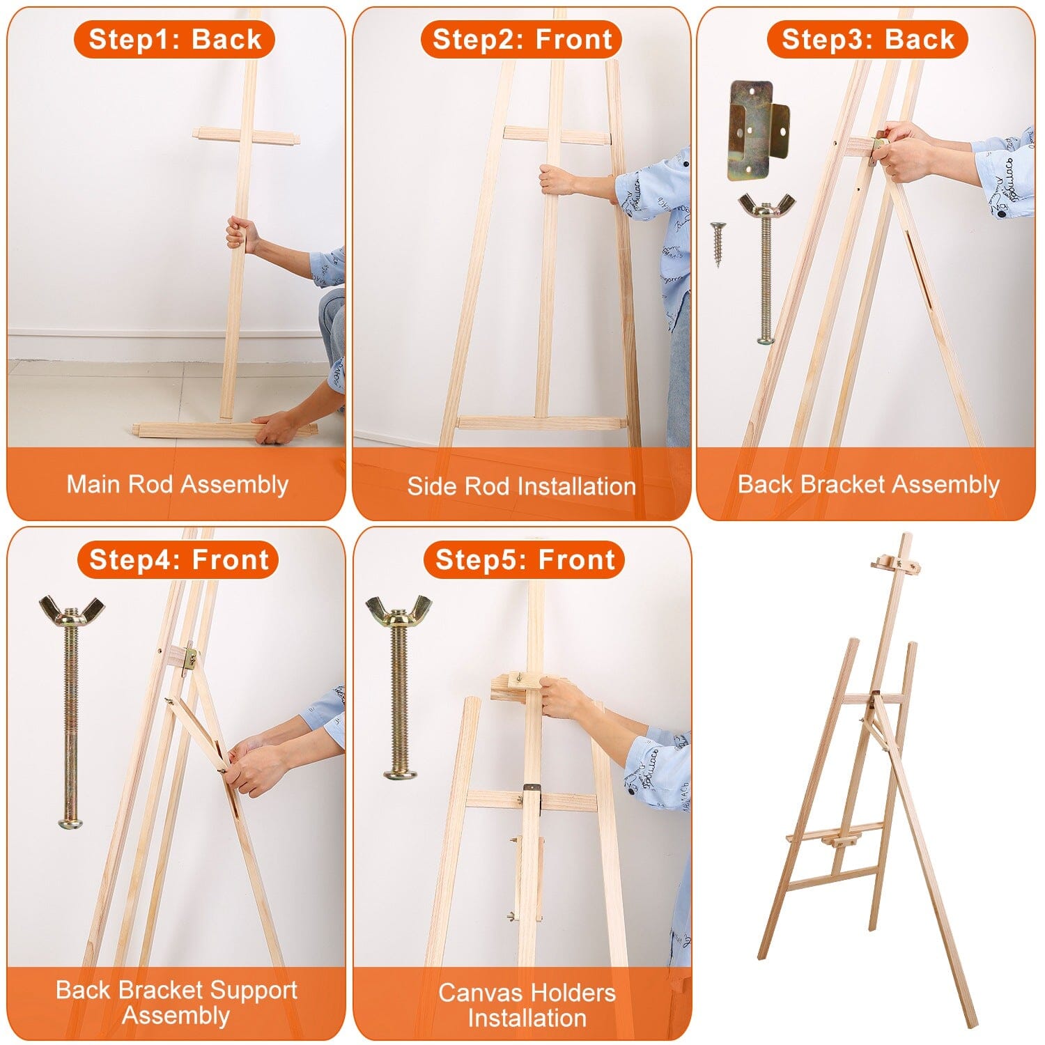 Painting Easel Stand Wooden Inclinable A Frame Tripod Perfect For Sale