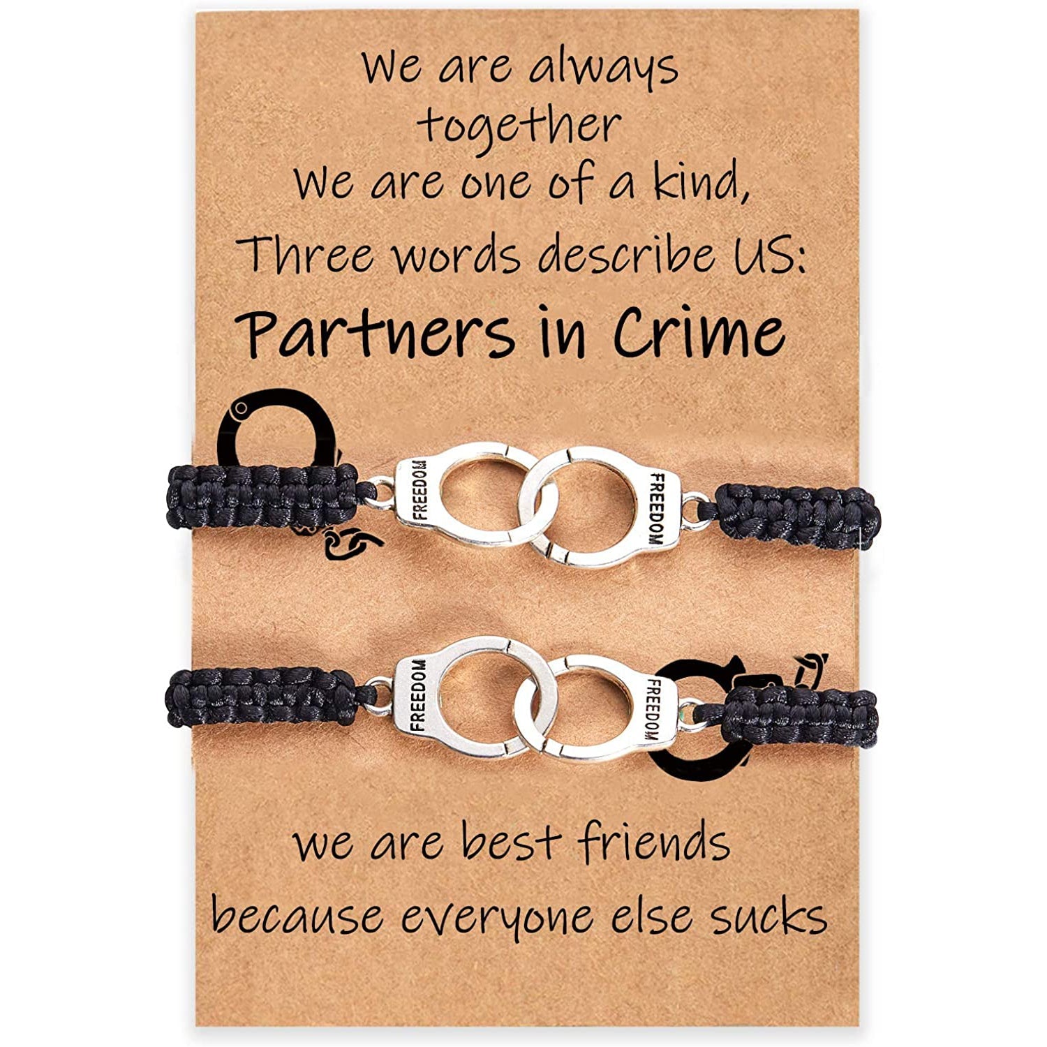 Partner in Crime Handcuff Friendship Bracelets Enjoy Online