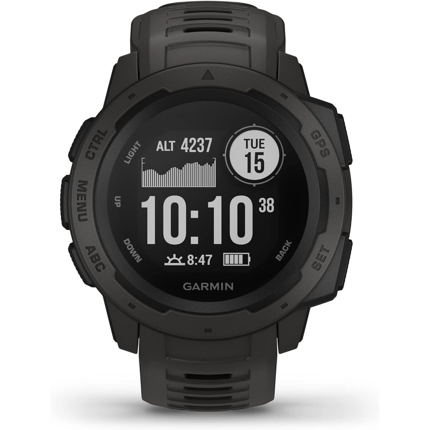 Garmin Instinct, Rugged Outdoor Watch with GPS  (Refurbished) For Nice