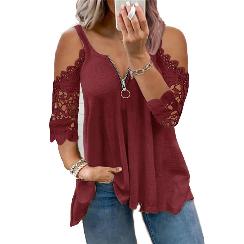 Women's Half Sleeve V Neck Sexy Top Outlet Great Deals