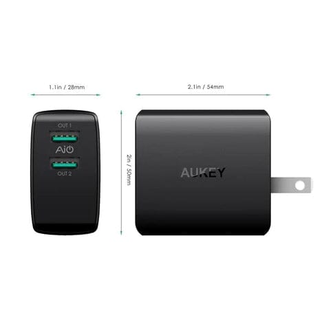 Aukey AMP Wall Charger Dual Port 4.8A USB Charger Free Shipping With Mastercard