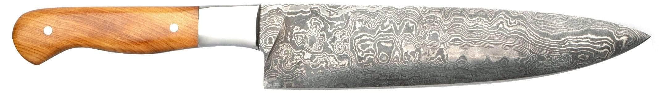 White Deer Damascus Steel Chef Knife, 8 Blade, Olive Wood Handle Cheap Pice Free Shipping