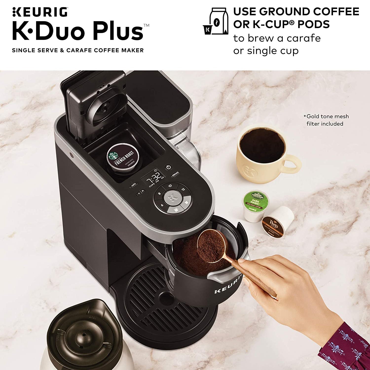 Keurig K-Duo Plus Coffee Maker (Refurbished) Get Authentic Cheap Online