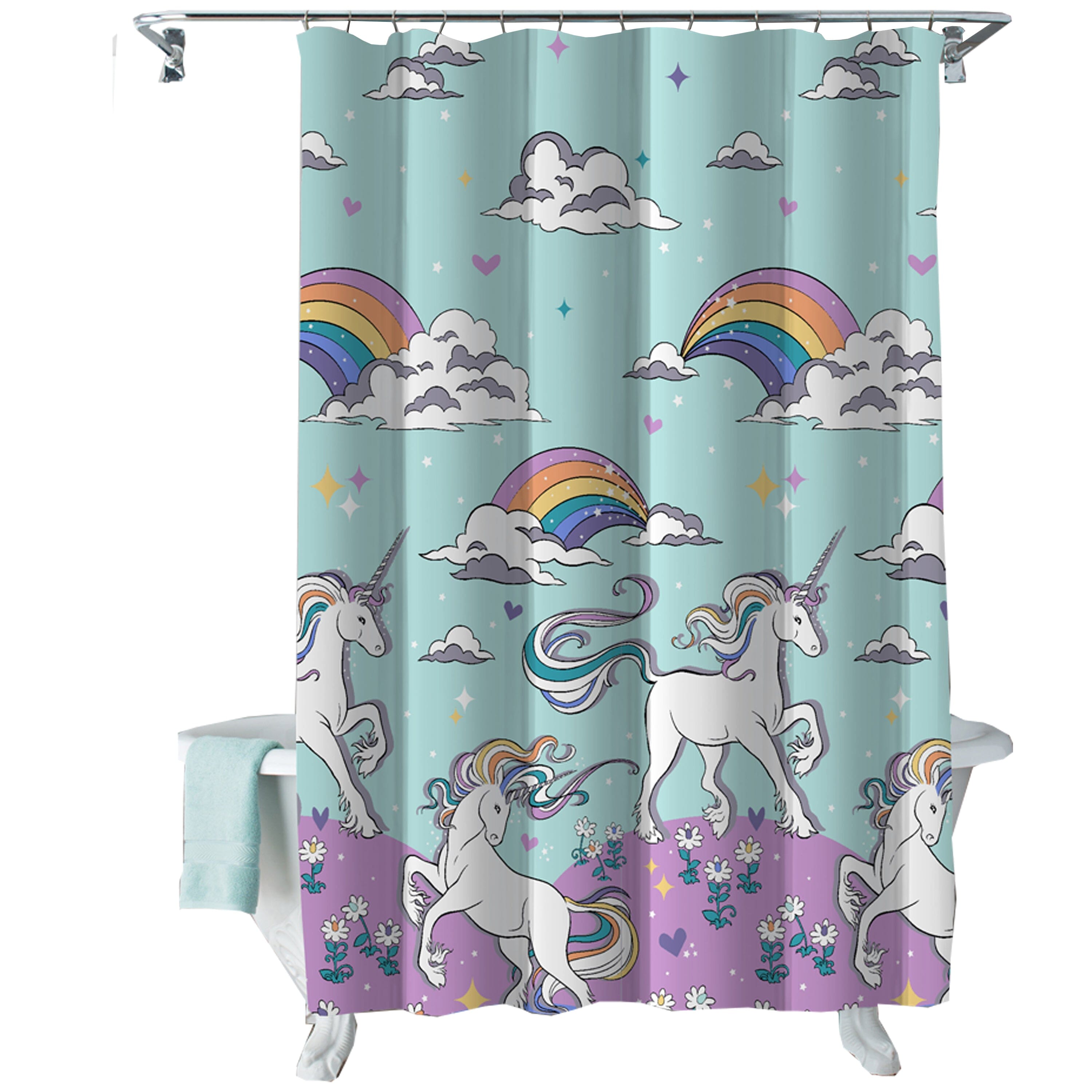 Kidz Mix Magical Unicorn Shower Curtain Buy Cheap Classic