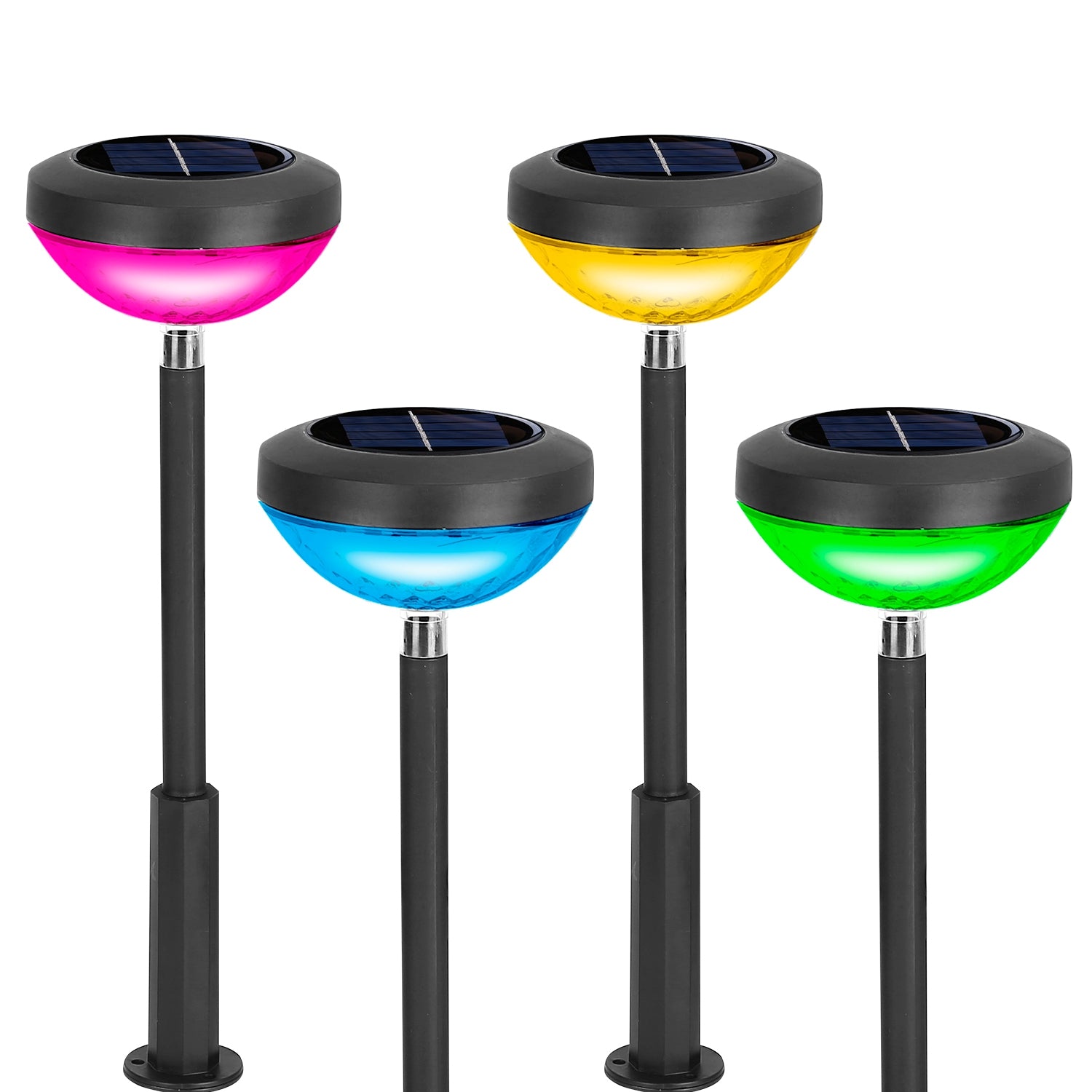 4-Pack: Solar Pathway Color Changing Garden Light Pay With Visa Cheap Pice