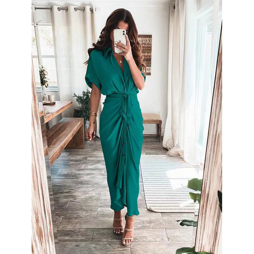 Women's Shirt Maxi Long Dress From China For Sale