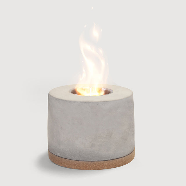 Cement Tabletop Fireplace with Metal Cup and Cork Base Cheap Pice