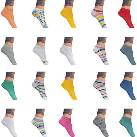 Women’s Breathable Stylish Colorful Fun No Show Low Cut Ankle Socks Top Quality Sale Online