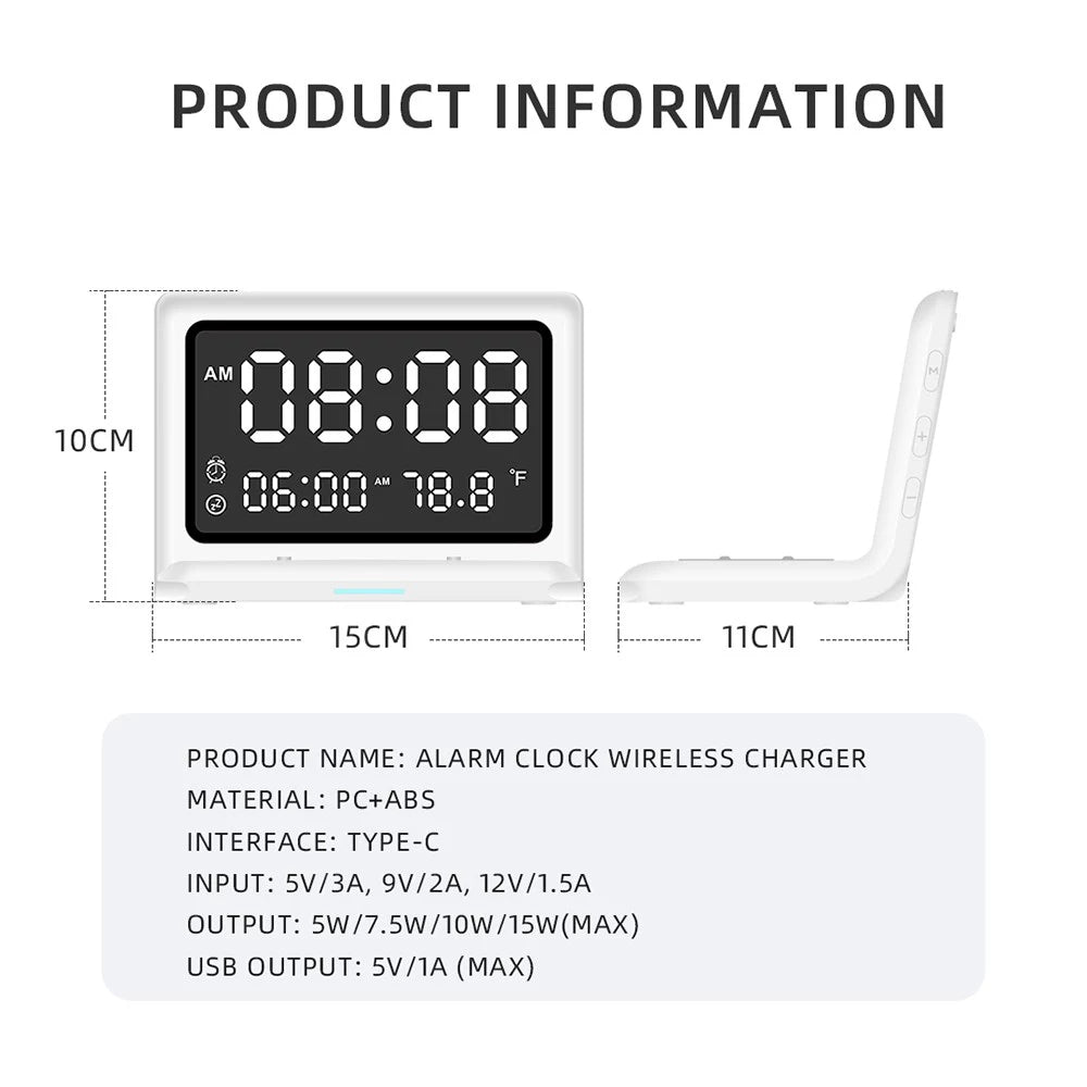 Digital Mirror Clock Wireless Charging Alarm Clock Buy Cheap Genuine