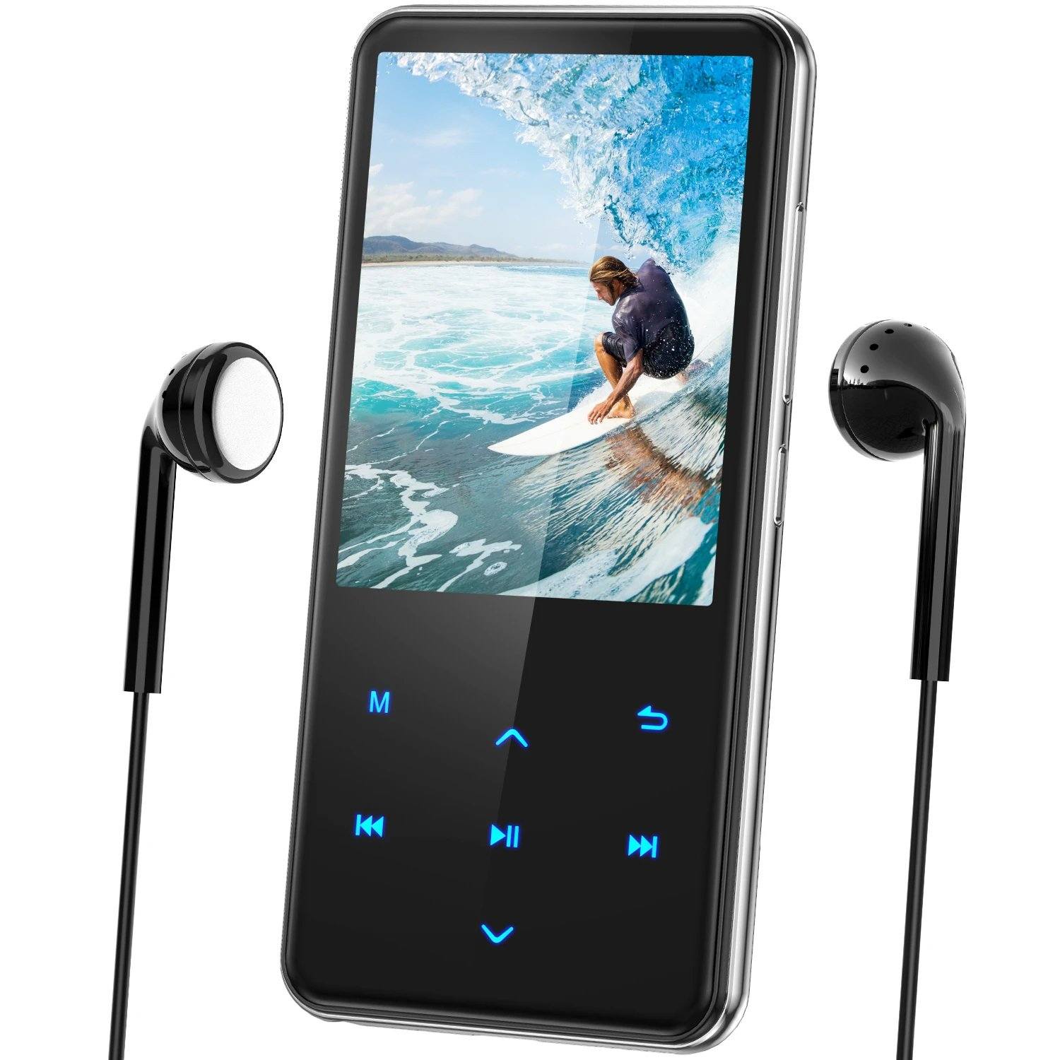 MP3 Player with 2.4in Screen Bluetooth 4.1/16GB/T01 Black Free Shipping Top Quality