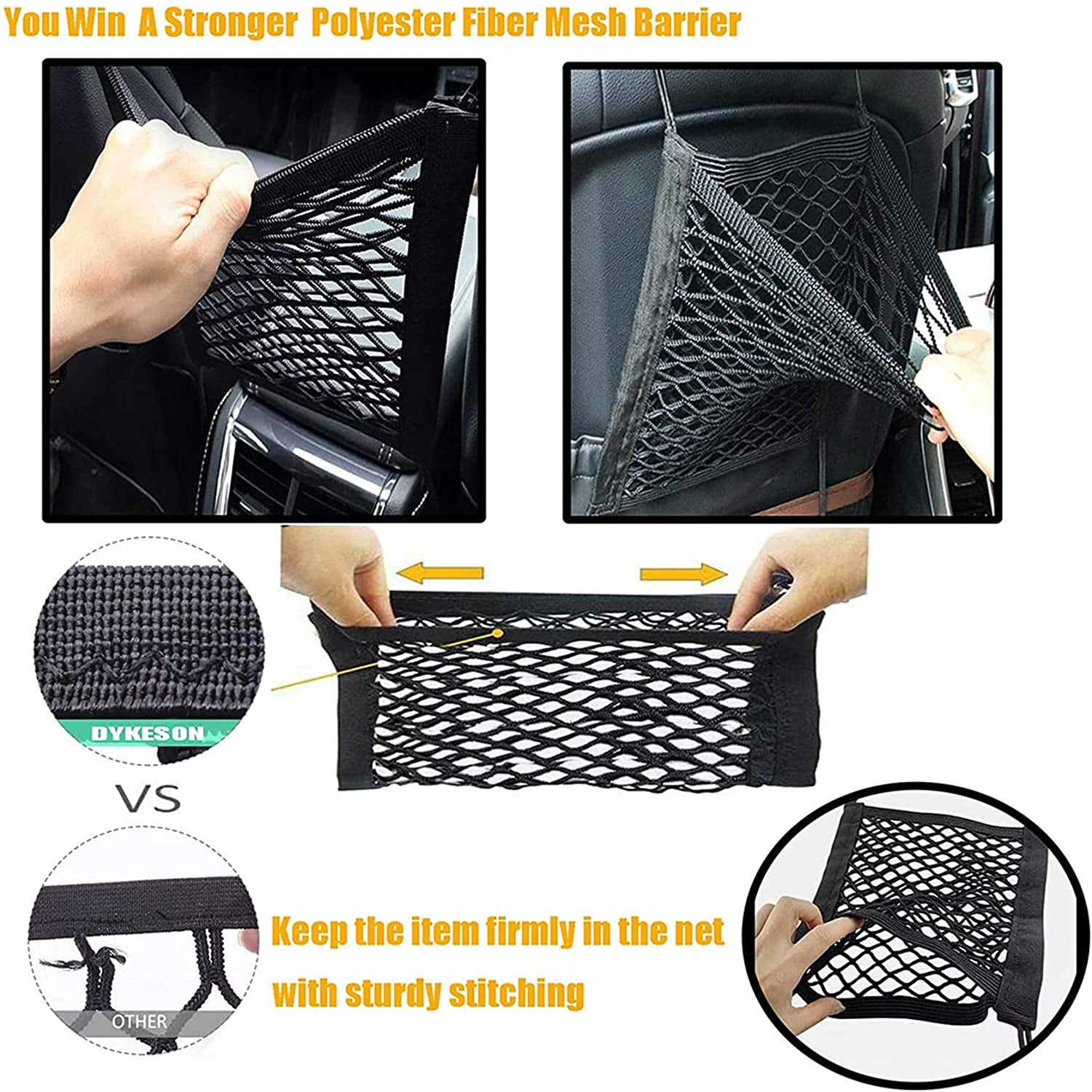 Car Pet Barrier Mesh Organizer View