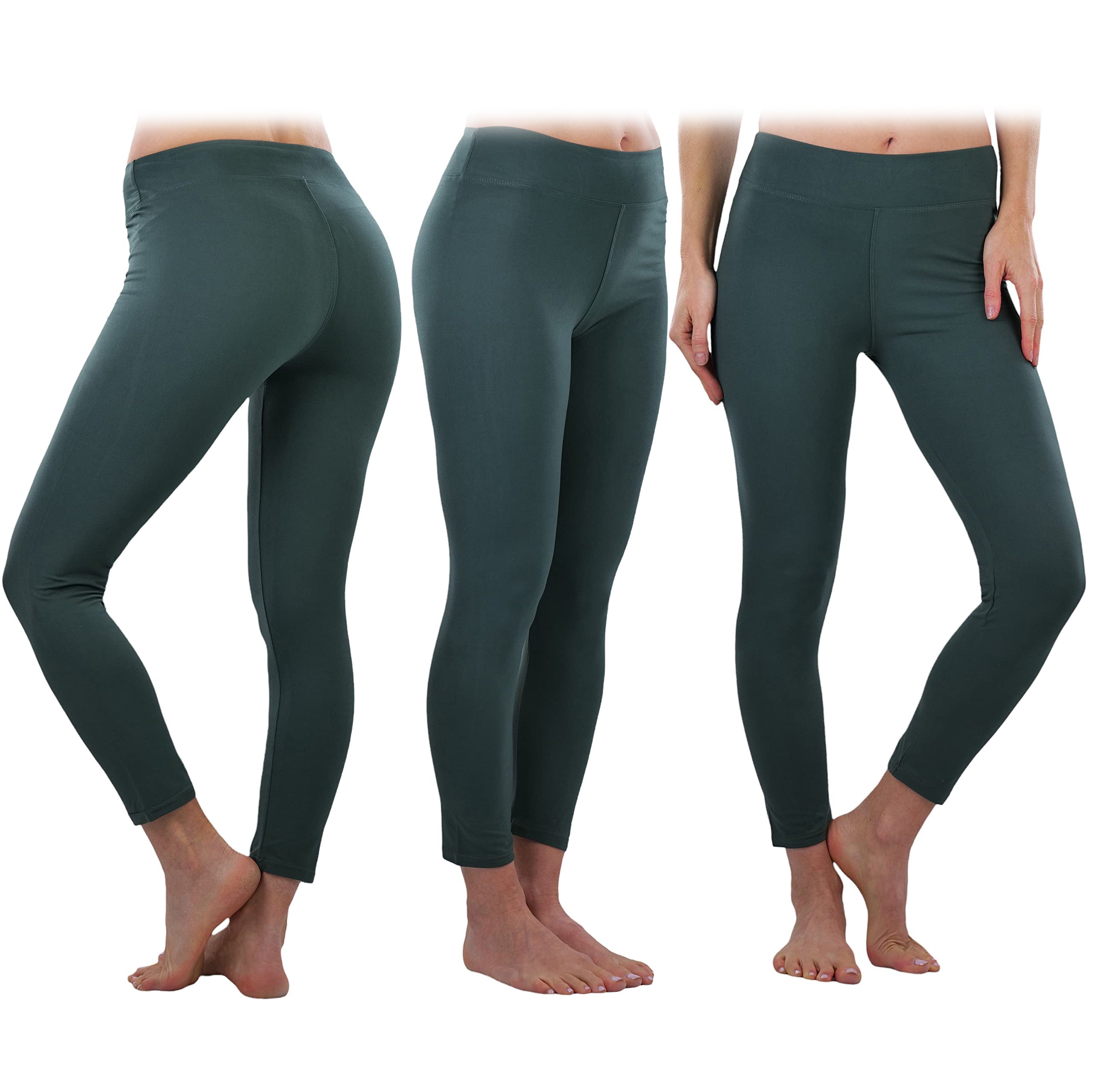 4-Pack: ToBeInStyle Women's Full Length High Waisted Stretchy Microfiber Leggings Low Pice Fee Shipping Online