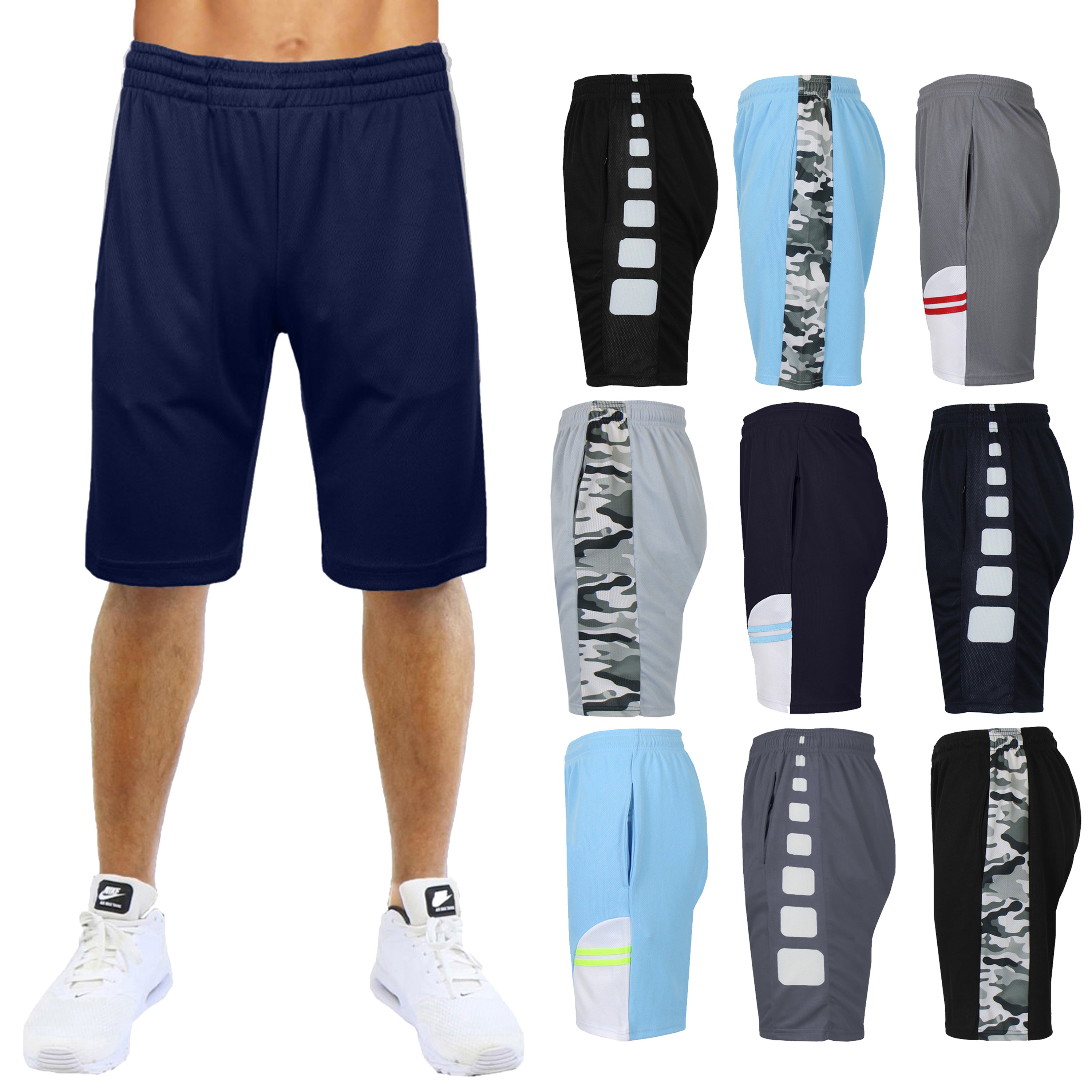 5-Pack: Men's Moisture Wicking Active Mesh Shorts Outlet Looking For