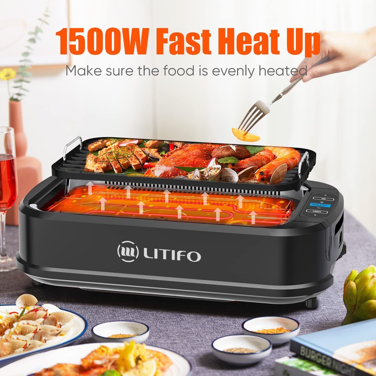 Litifo Smokeless Grill and Griddle Cheap Outlet Locations