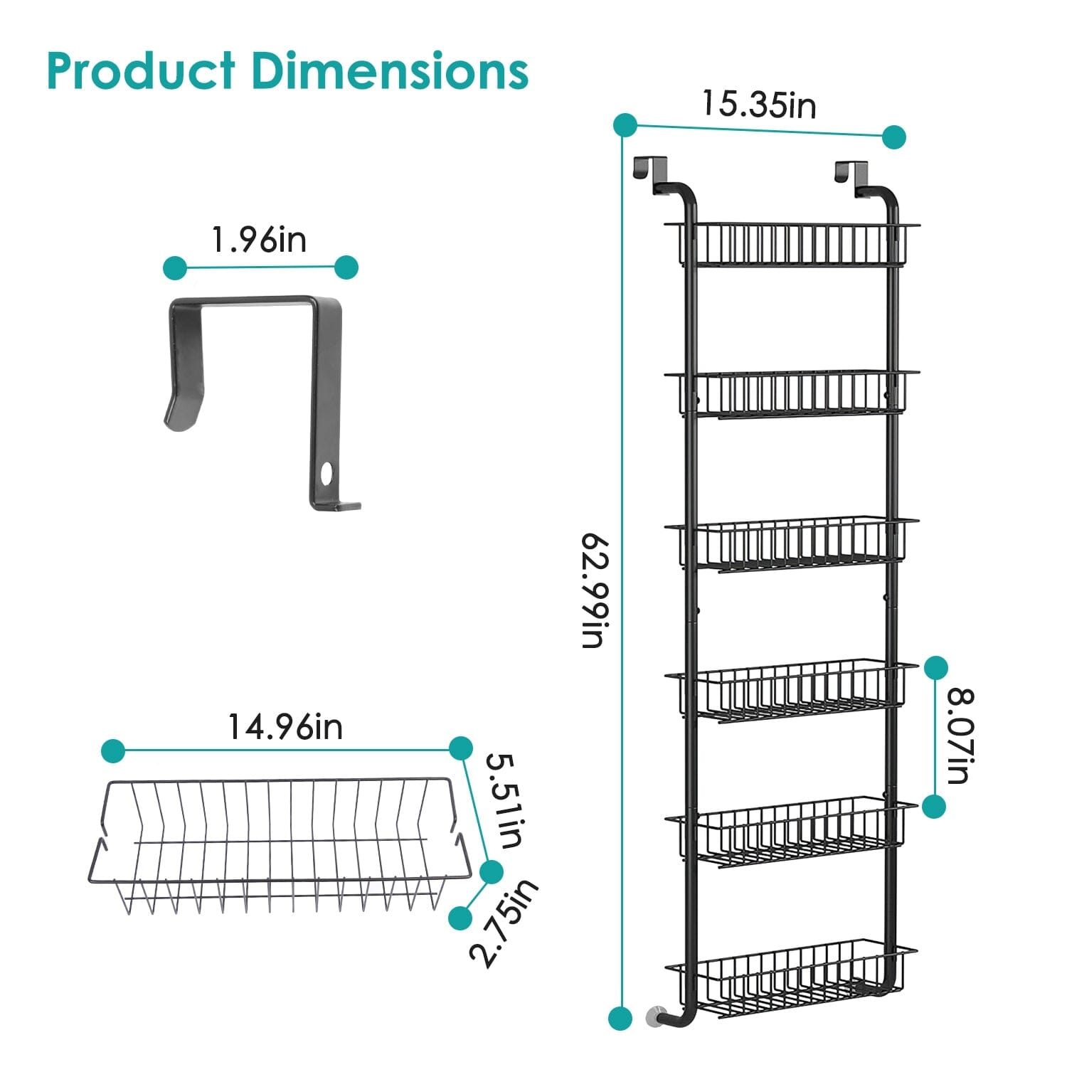 6-Tier Over Door Pantry Organizer Cheap Sale Cheap