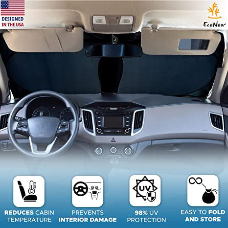 EcoNour Car Windshield Sun Shade with Storage Pouch Official Site Cheap Online