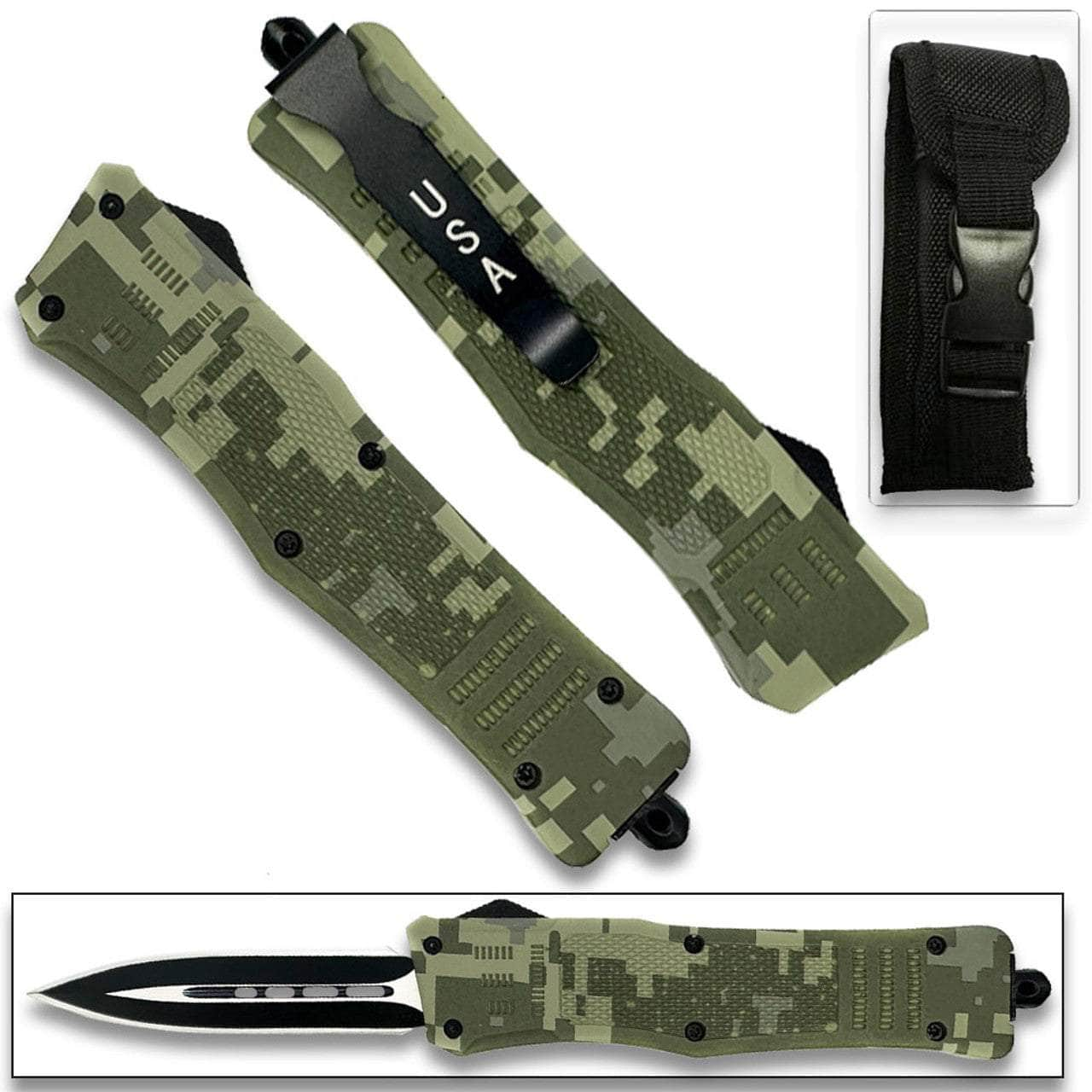 Delta Force OTF Out The Front Automatic Spear Point Knife 8 overall OTF-M-14CA Free Shipping Low Pice Fee Shipping