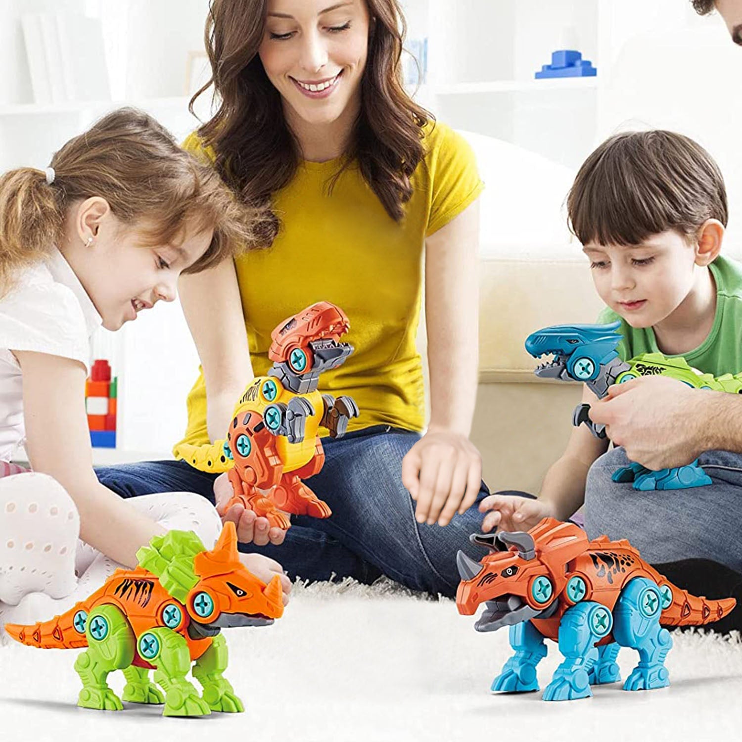 DIY Dinosaur Construction Building Block Assembly Toys with Electric Real Online