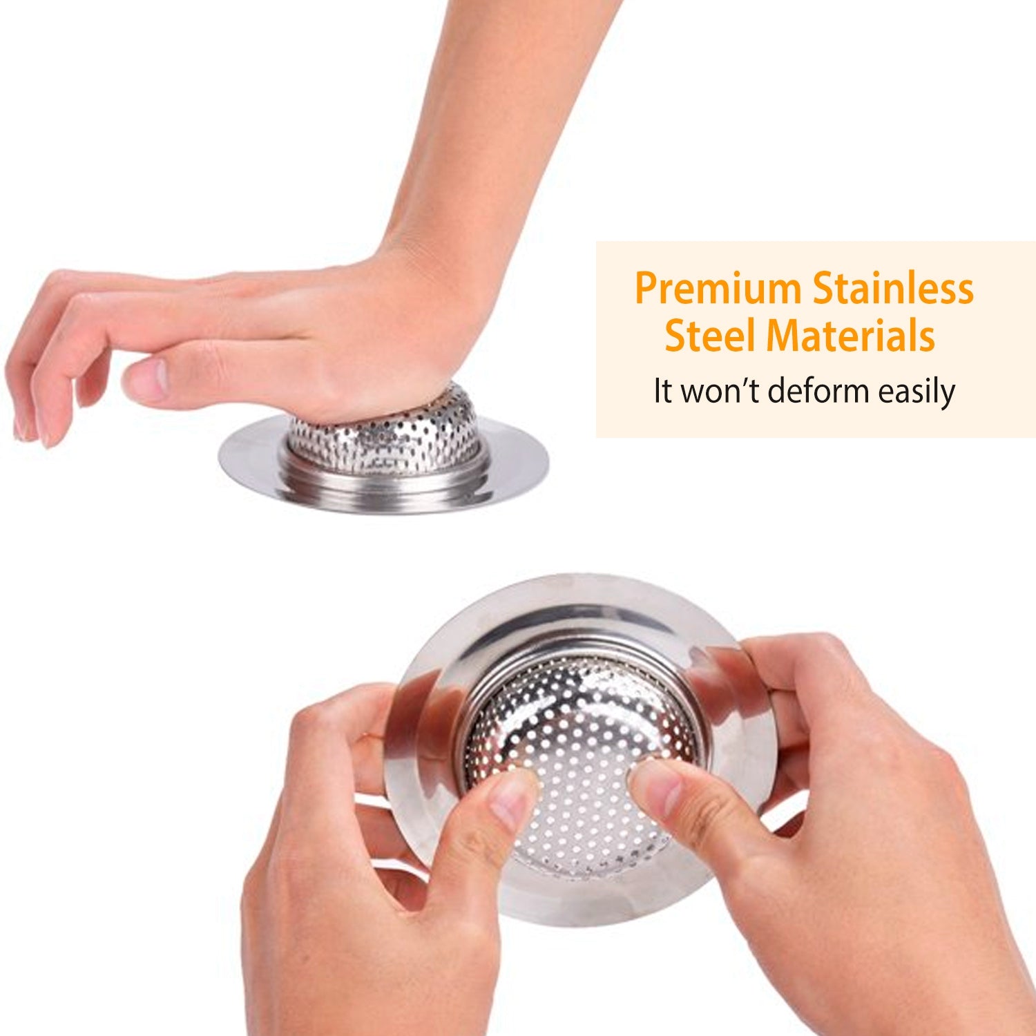 2-Piece: 4.53-Inch Kitchen Sink Strainer Cheap Sale Pay With Paypal