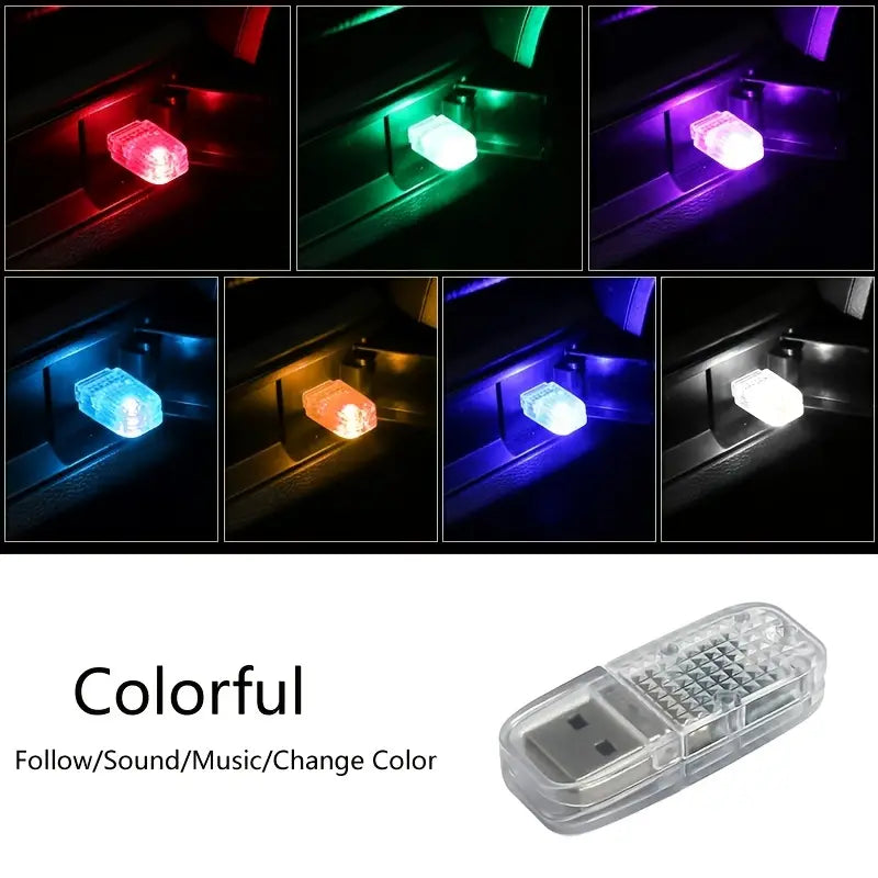 12-Pieces: Colorful Lights Car USB Atmosphere Lights In China Cheap Online