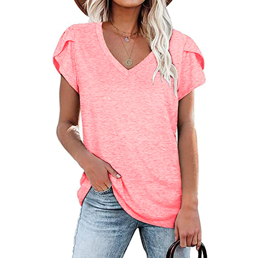 Women's Athleisure T-Shirt V-Neck Top Real For Sale