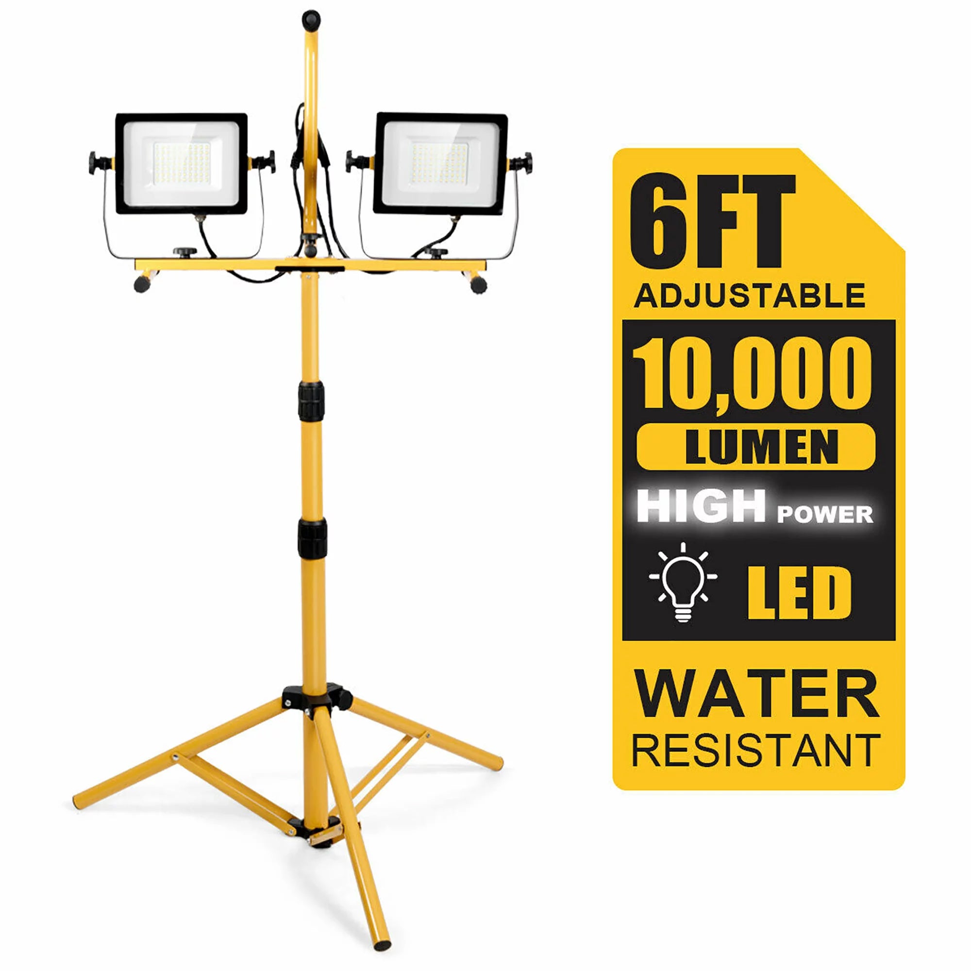 LED Dual-Head Work Light with Adjustable Tripod Stand Clearance Great Deals