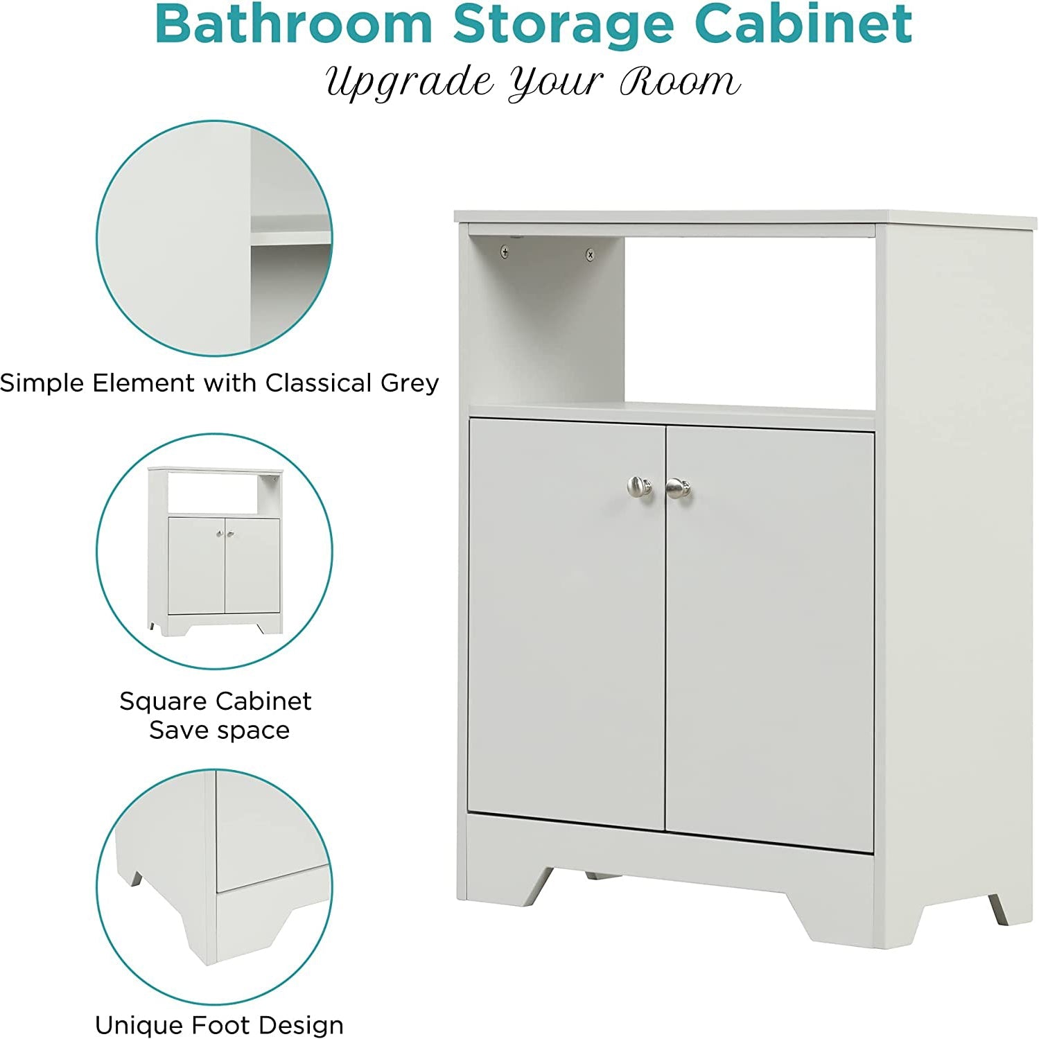 Bathroom Storage Cabinet with Two Doors and Adjustable Shelves Enjoy Cheap Online