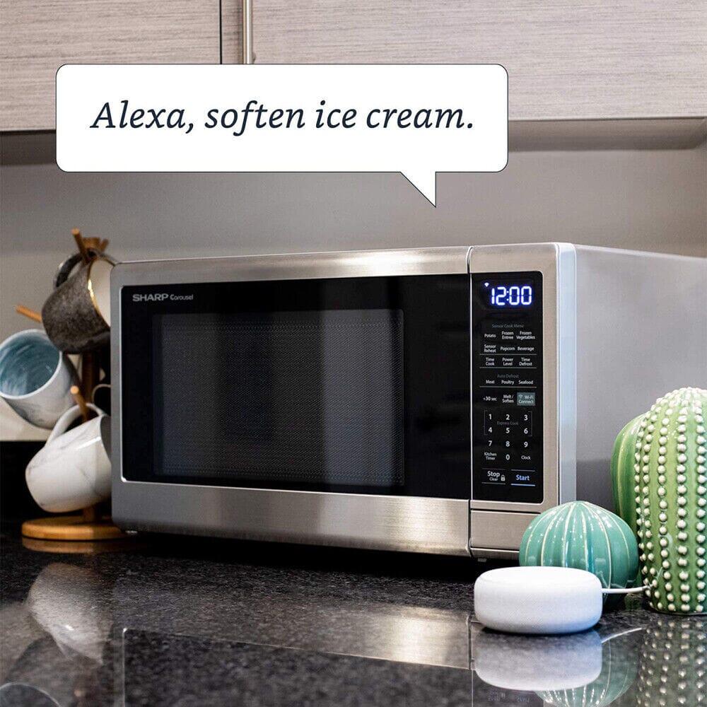 Sharp 1.4-Cu. Ft. Countertop Microwave with Alexa-Enabled Controls Cheap Original