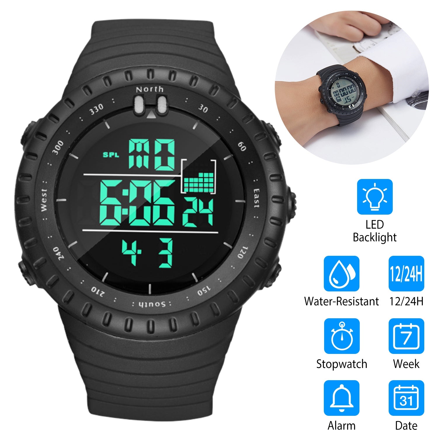 Digital Men's Sports Military Tactical Wrist Watch Buy Cheap Newest