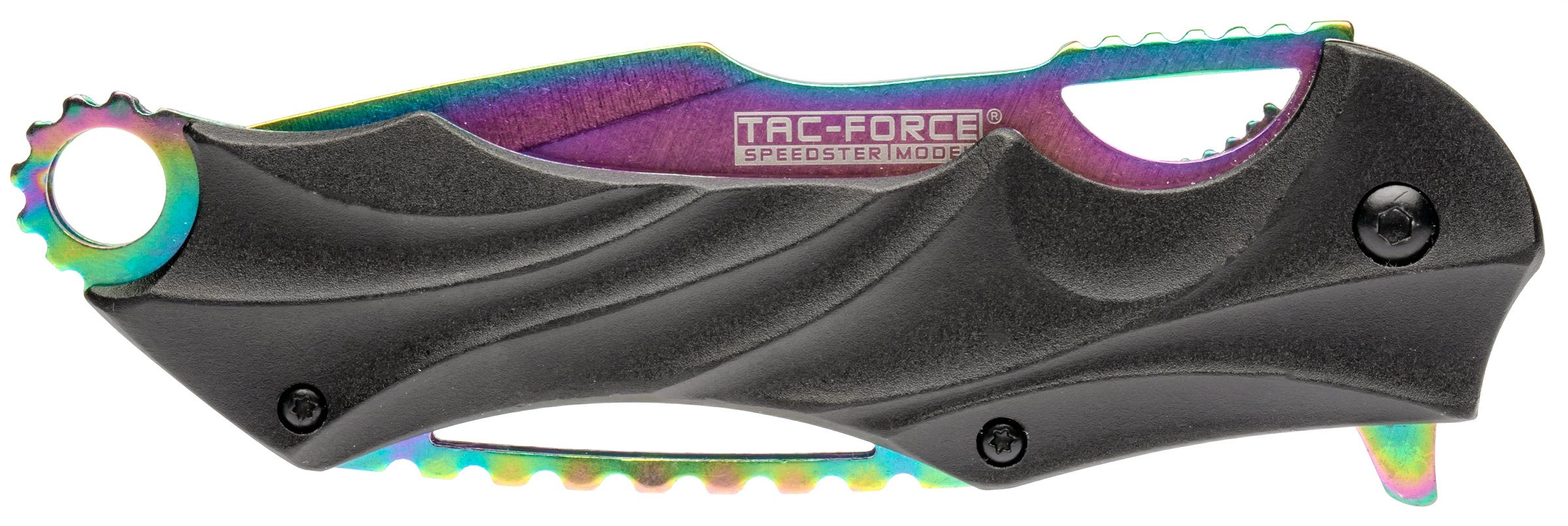 Tac-Force Spring Assisted Knife, 4 Rainbow Blade, Aluminum Handle - TF-858RB Inexpensive For Sale