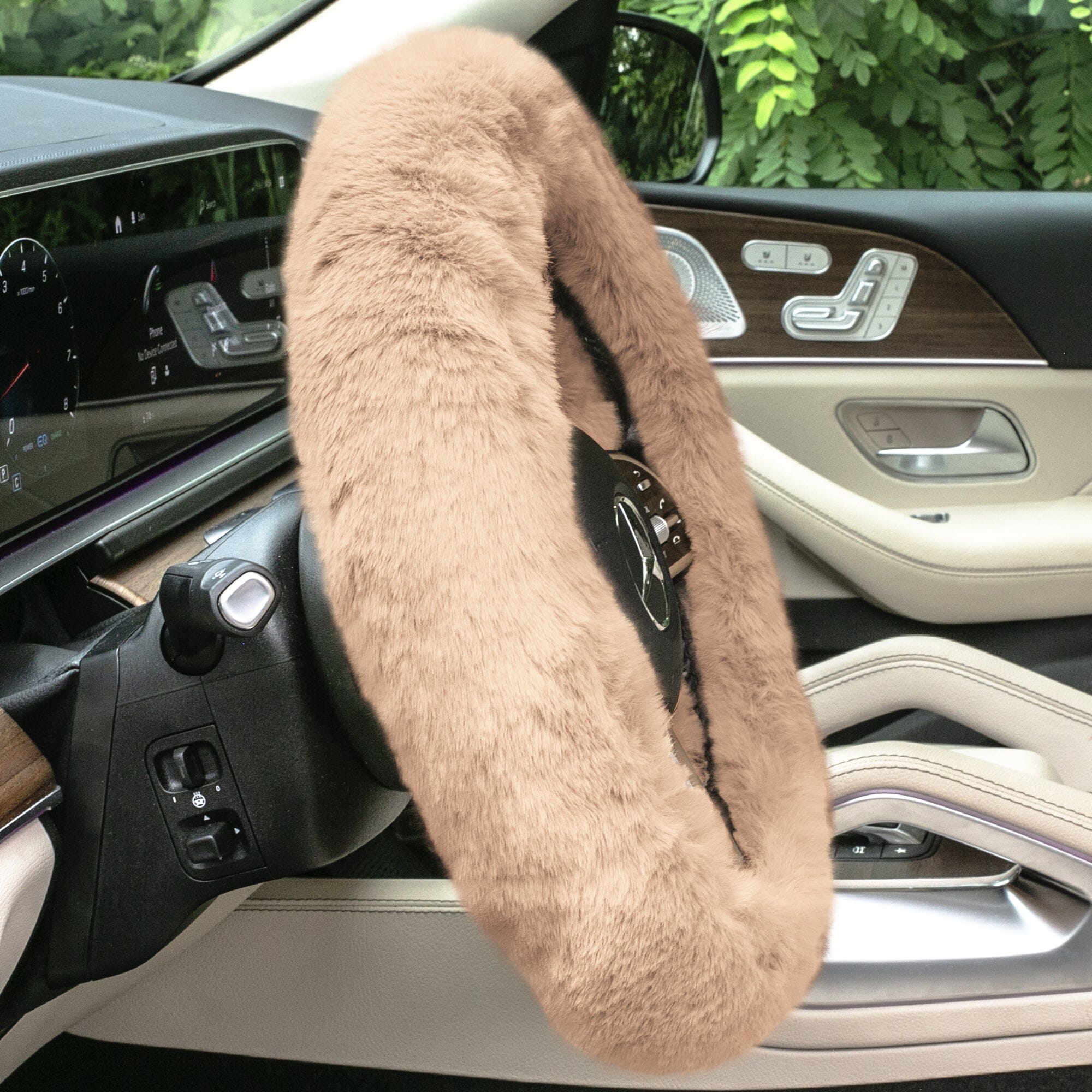 Doe16 Faux Rabbit Fur Steering Wheel Cover Outlet Choice