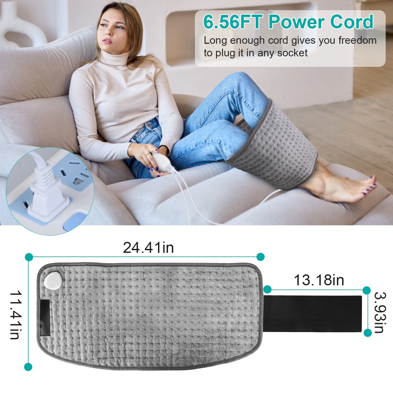 Electric Heating Pad for Back Abdomen Shoulder with 10 Adjustable Temperature Smart Timer Setting Marketable Online