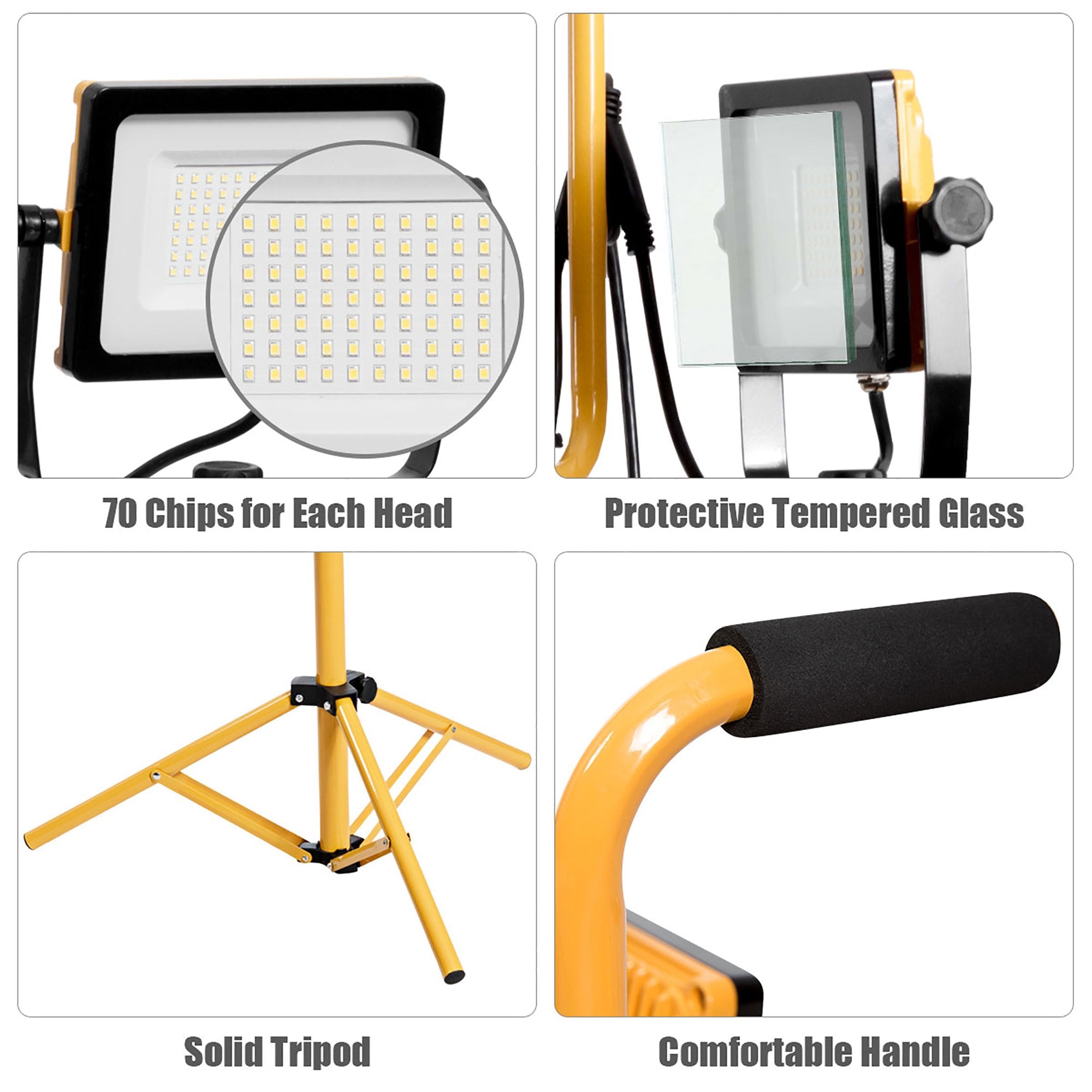 LED Dual-Head Work Light with Adjustable Tripod Stand Clearance Great Deals