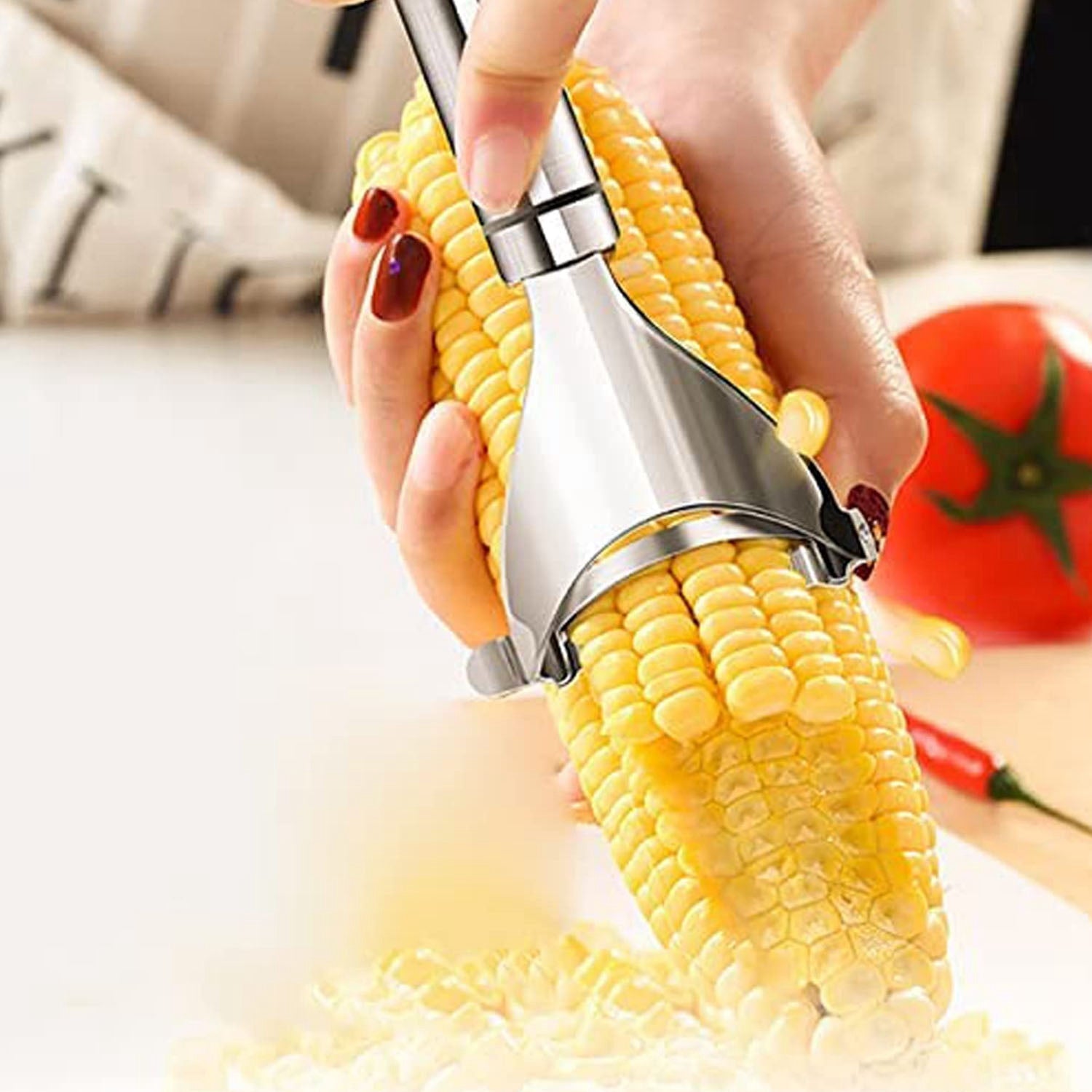 2-Piece: Stainless Steel Corn Cob Peelers Pick A Best