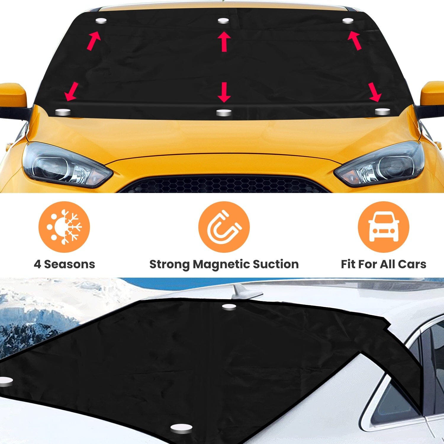 Magnetic Car Windshield Cover Front Rear Protector Fit for All Cars Newest Cheap Online