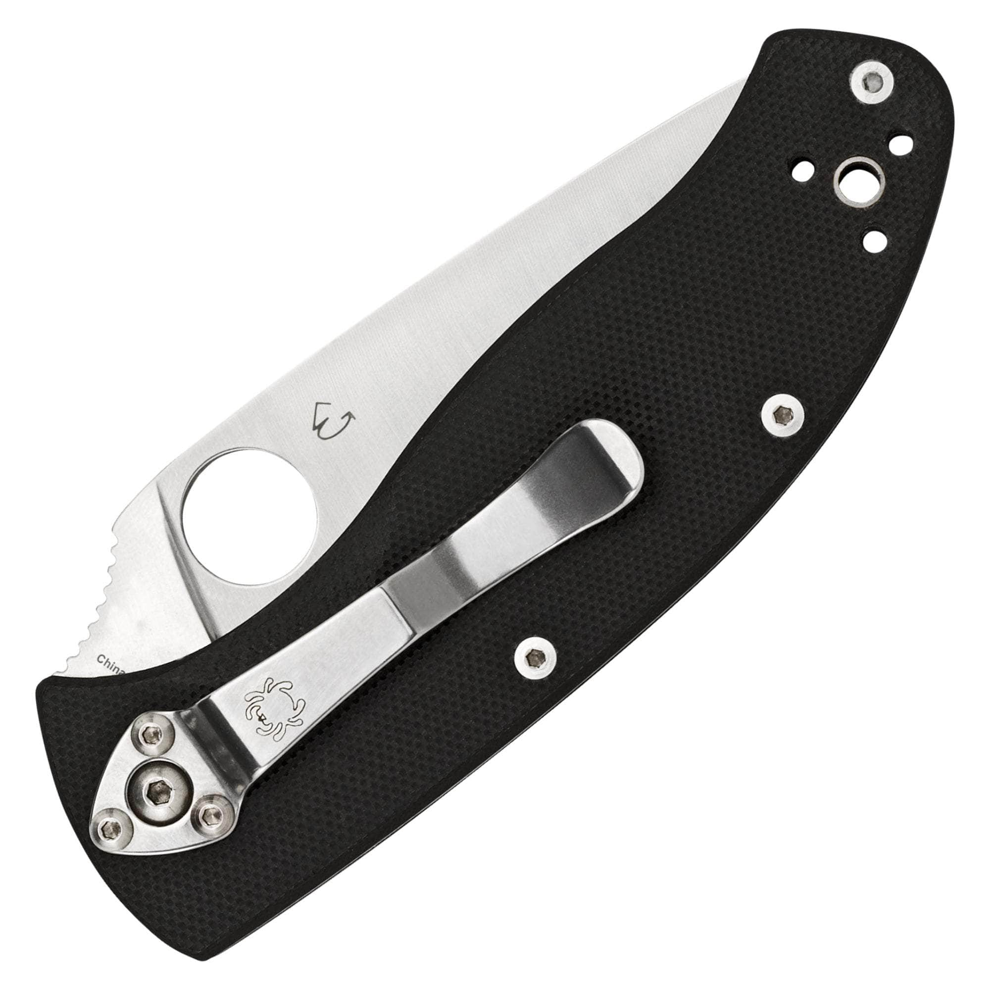 Spyderco Tenacious, 3.39 Combo Edge Blade, Black G10 Handle - C122GPS Outlet Store Online