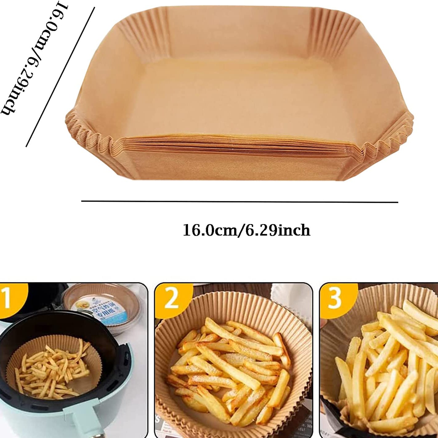 50-Pieces: Air Fryer Disposable Paper Liners Best Place Cheap Pice