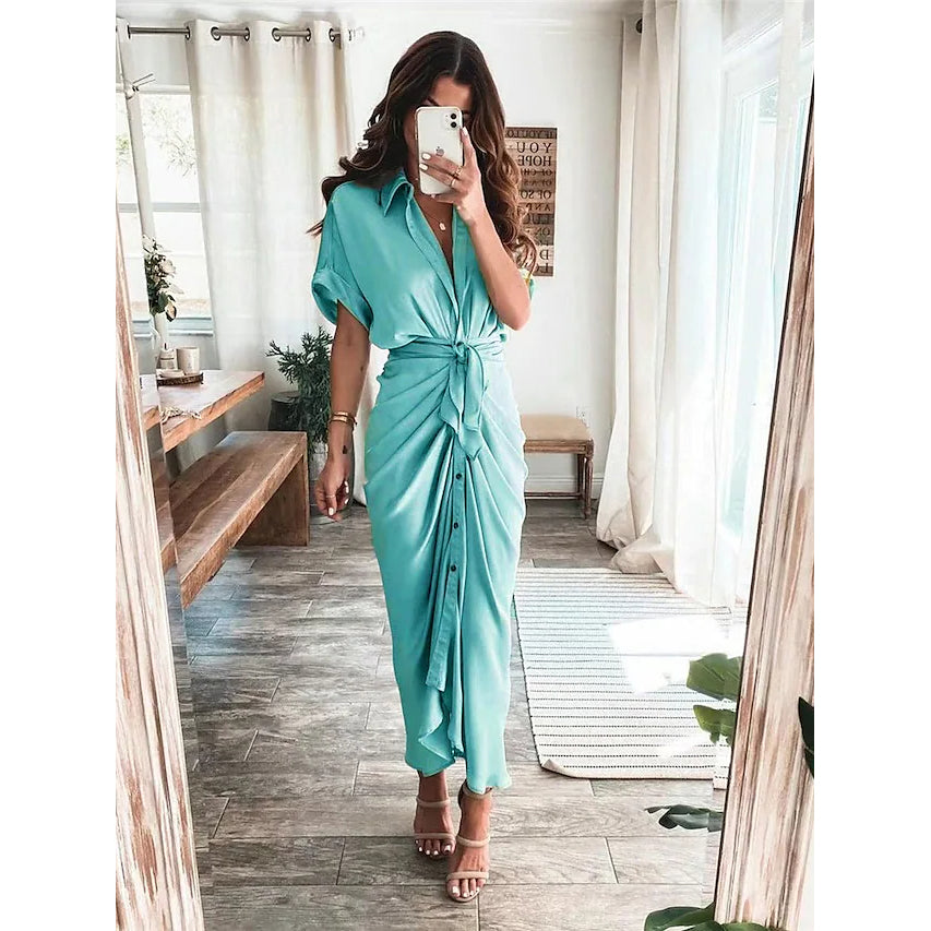 Women's Shirt Maxi Long Dress From China For Sale