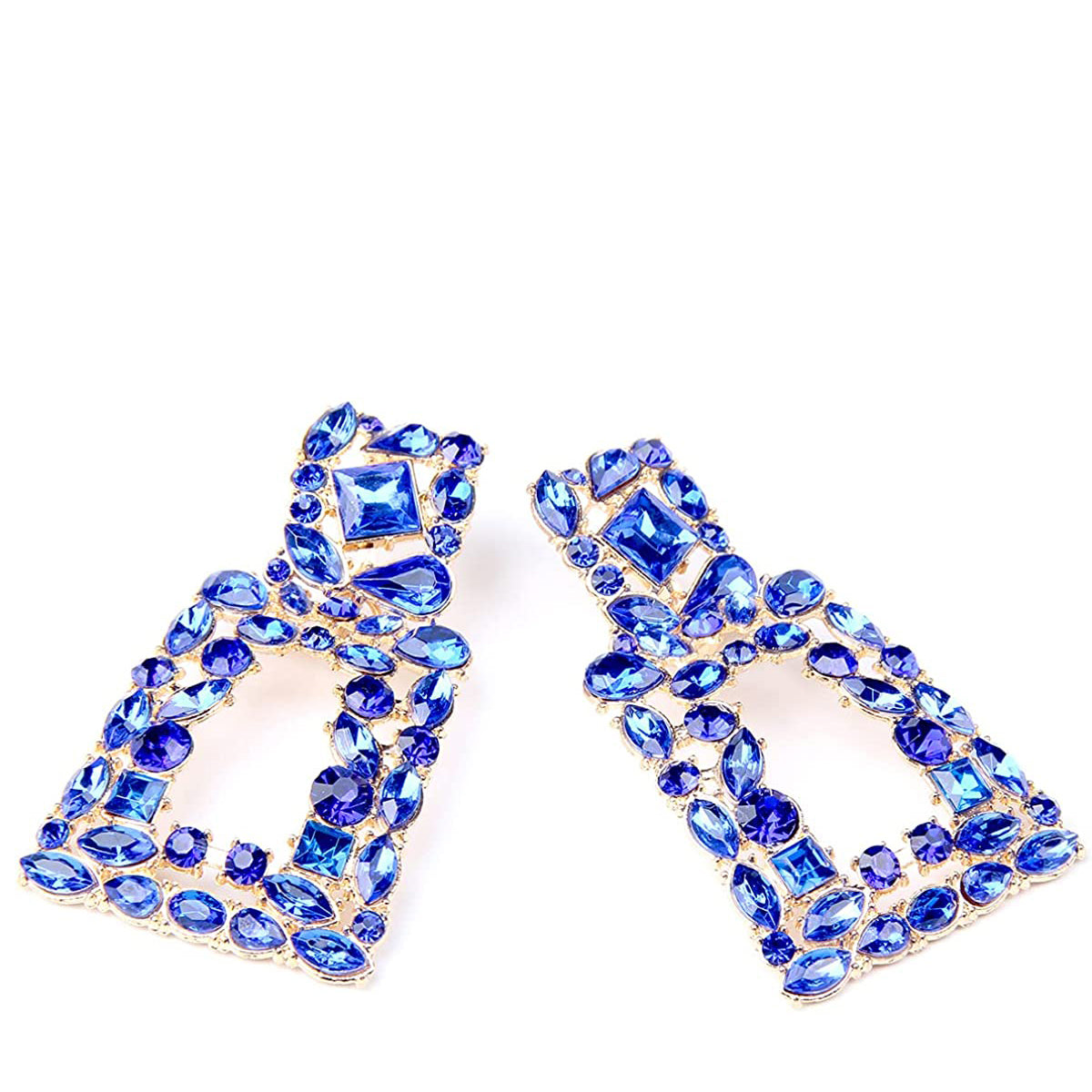 Women's Rhinestone Rectangle Drop Earrings Cheap Pice Store