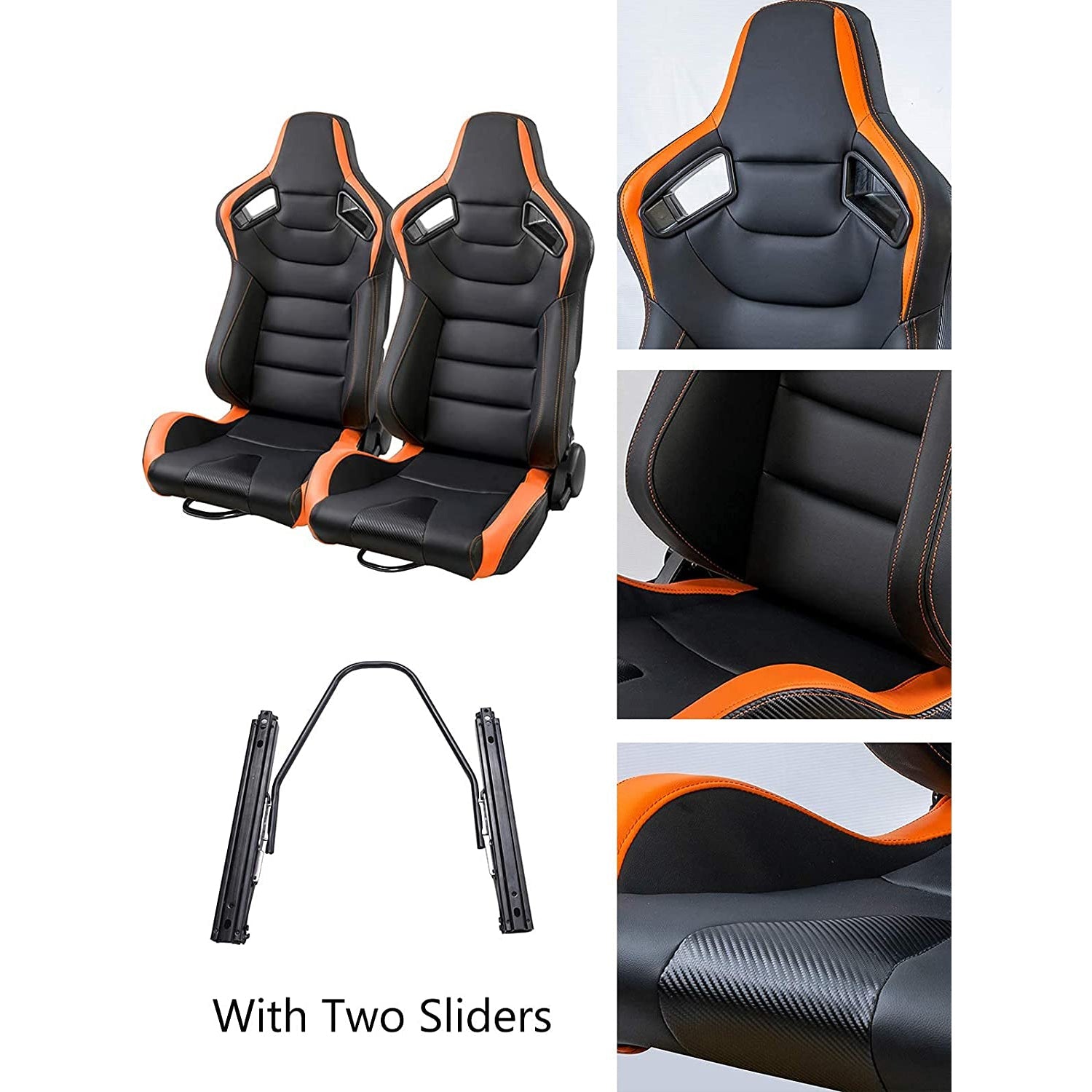 2-Pieces Set: Universal PVC Leather Bucket Seats Marketable Sale Online