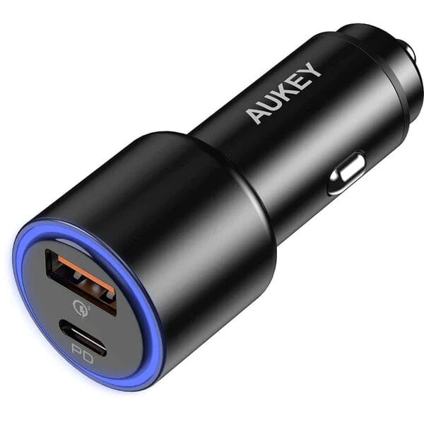 AUKEY 36W LED Car Charger CC-Y18S Dual USB-C/USB-A Sale Best