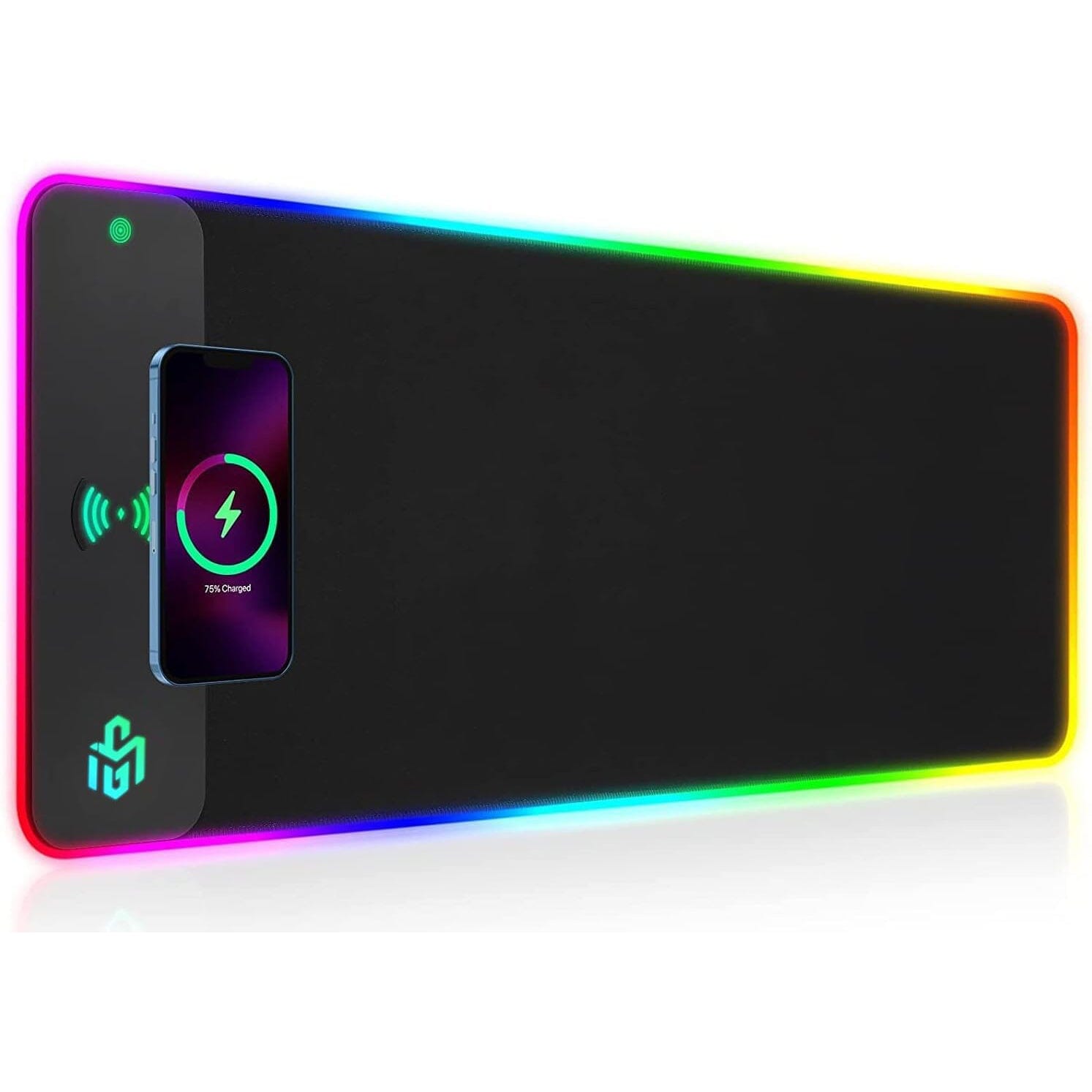 GIM Wireless Charging RGB Gaming Mouse Pad 10W  (Refurbished) Discount Inexpensive