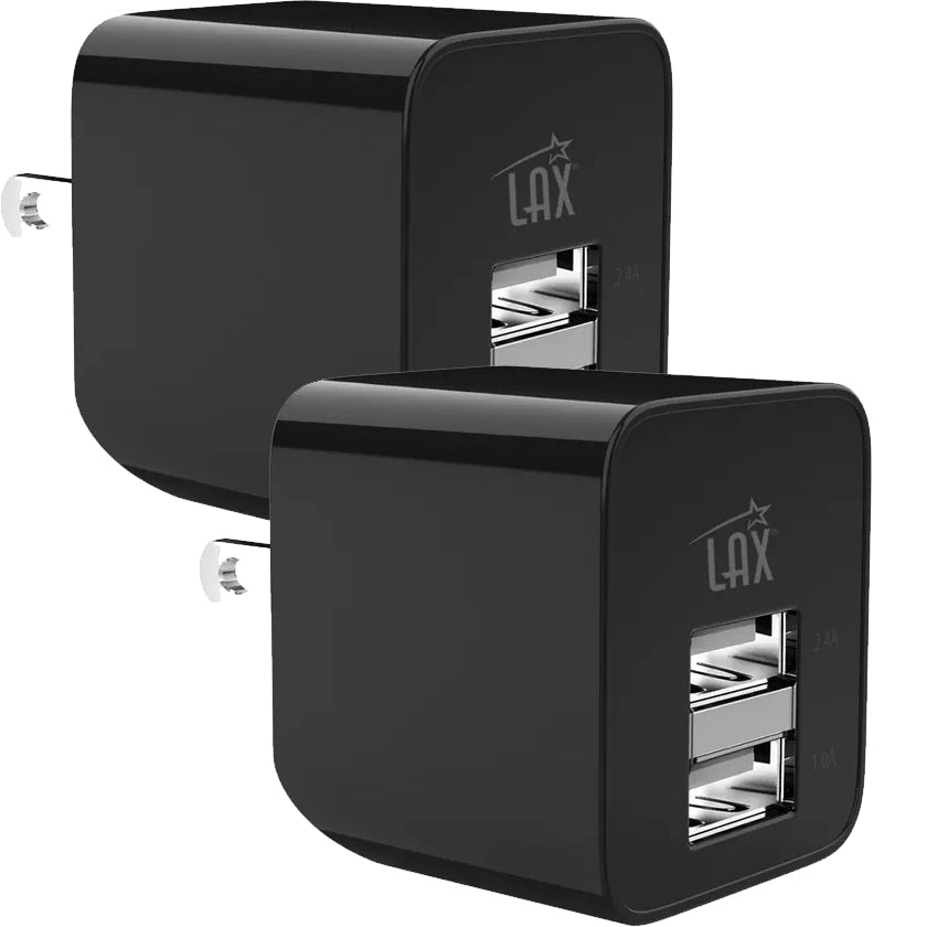 2-Pack: LAX Dual USB 2.4A Wall Charger - Ultra Compact Visit New Online