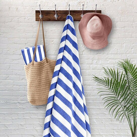 3-Pack: 30 x 60 Ultra-Soft 100% Cotton Striped Pool Cabana Hotel Beach Towels Recommend Sale Online