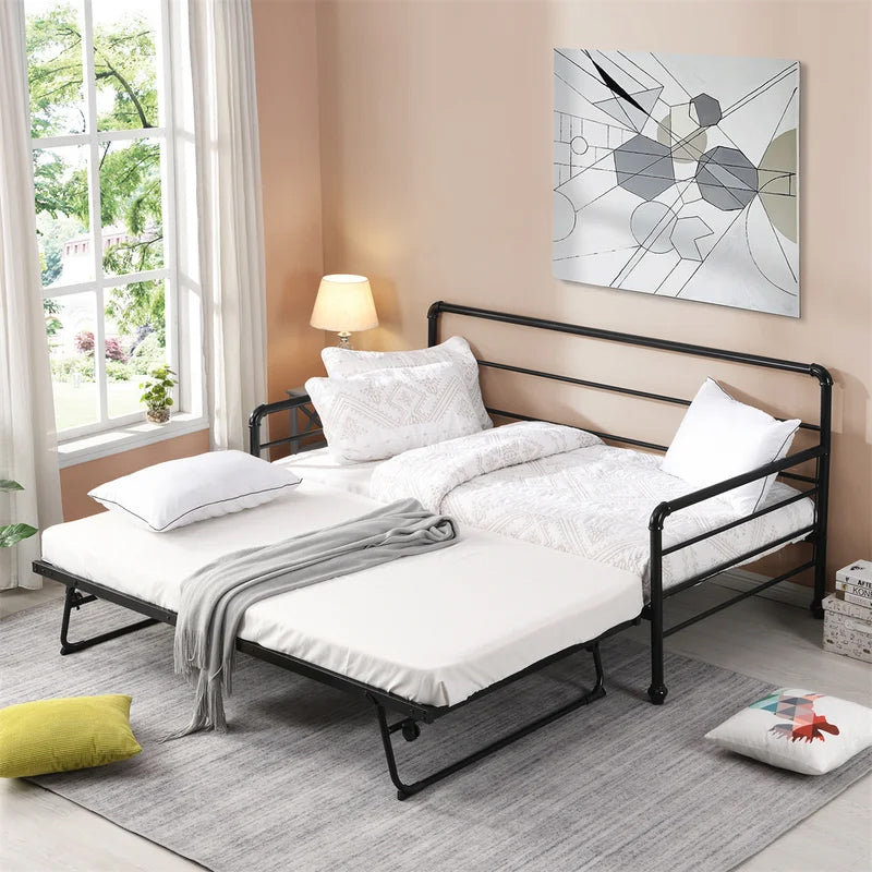 Twin Size Daybed with Adjustable Trundle Enjoy Cheap Online