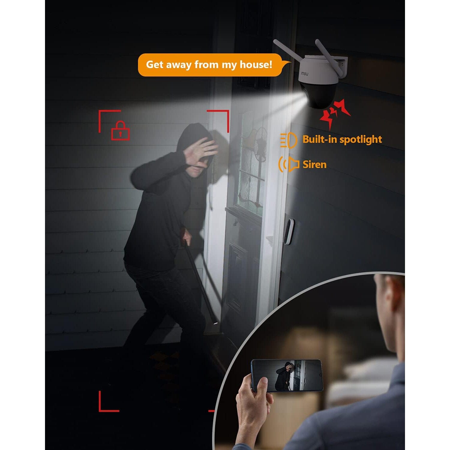 Imou Security Camera Outdoor with Floodlight and Sound Alarm  (Refurbished) Clearance Websites