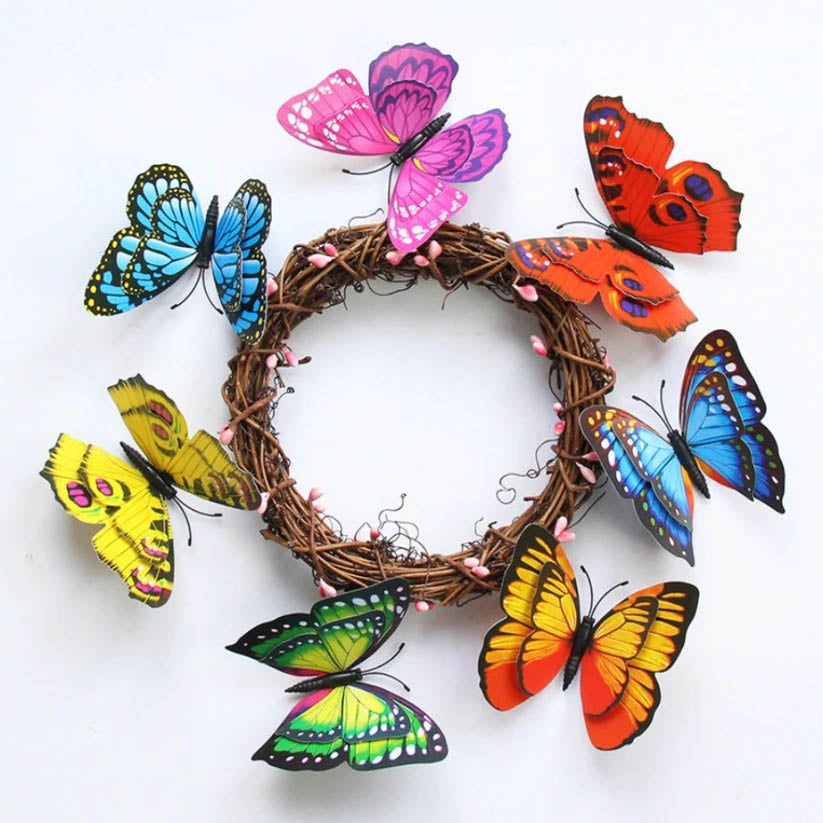 12-Pieces: Mixed Color 3D Butterfly Magnet Fridge Stickers In China Cheap Online