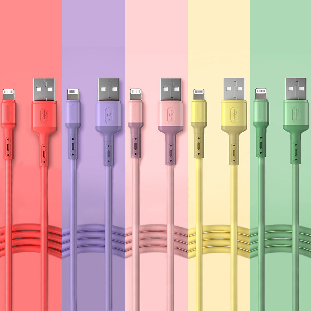 2-Pack: Colorful Charging Cables - Lightning or USB-C Choice Online