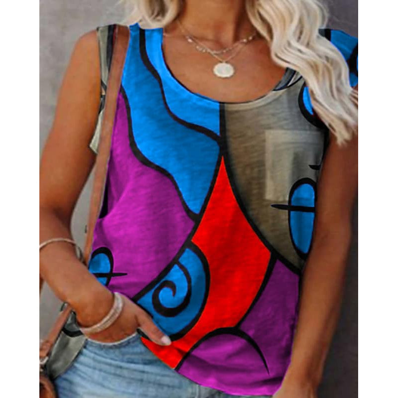 Women's Sleeveless Crew Neck Casual Top Vest Clearance 100% Original