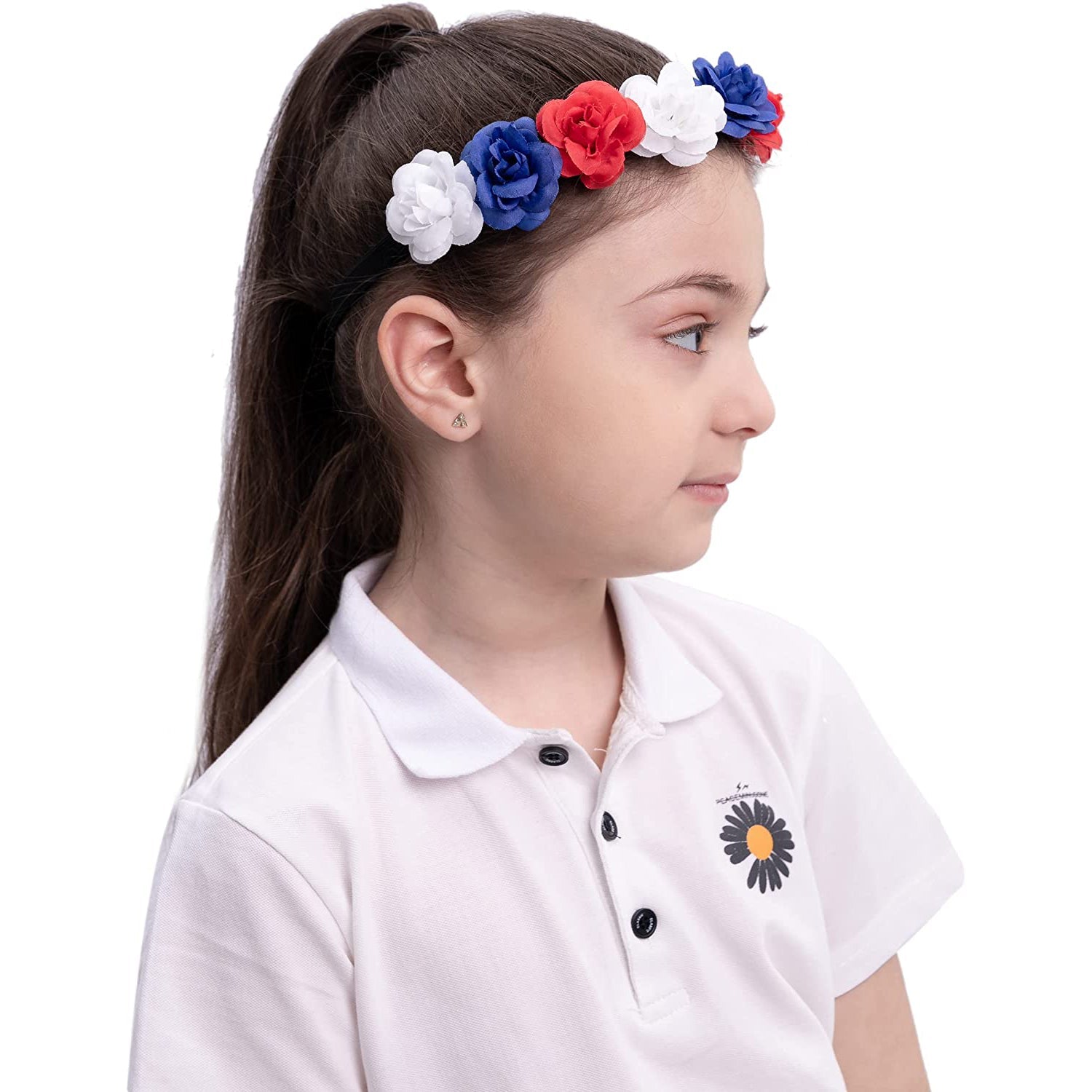 6-Piece: Patriotic Flower Headbands Cheap Real Authentic